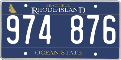RI license plate 974876