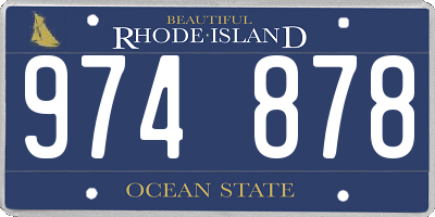 RI license plate 974878