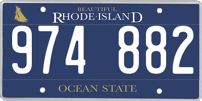 RI license plate 974882