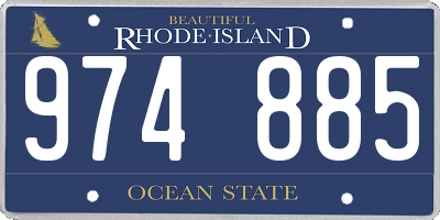 RI license plate 974885