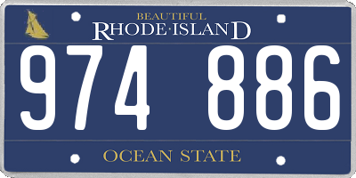 RI license plate 974886