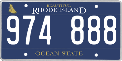 RI license plate 974888