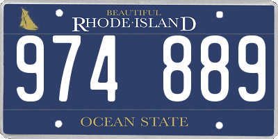 RI license plate 974889