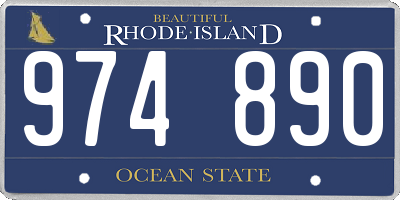 RI license plate 974890