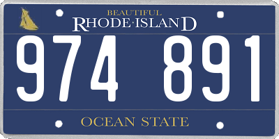 RI license plate 974891