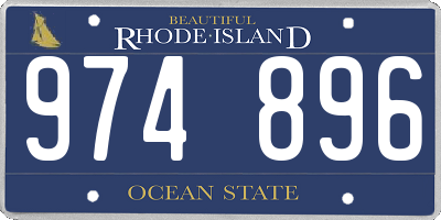 RI license plate 974896