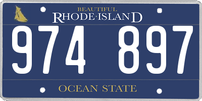 RI license plate 974897