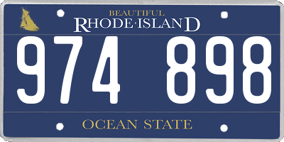 RI license plate 974898