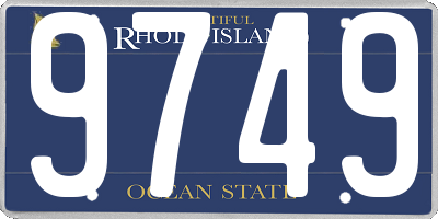 RI license plate 9749