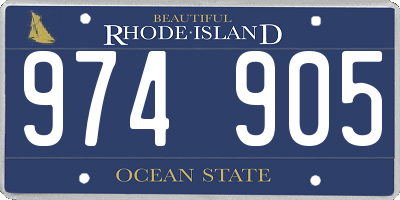 RI license plate 974905