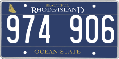 RI license plate 974906