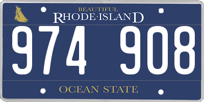 RI license plate 974908