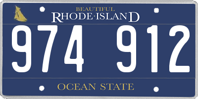 RI license plate 974912