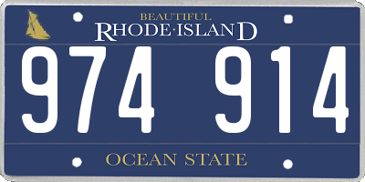 RI license plate 974914