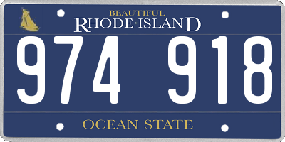 RI license plate 974918