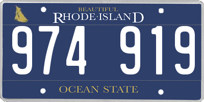 RI license plate 974919