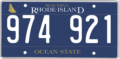 RI license plate 974921