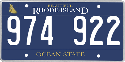 RI license plate 974922