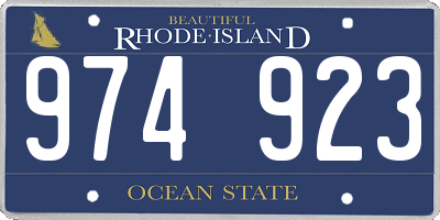 RI license plate 974923