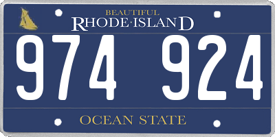RI license plate 974924