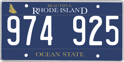 RI license plate 974925