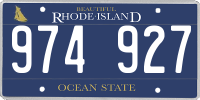 RI license plate 974927