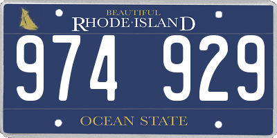 RI license plate 974929