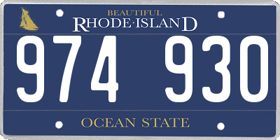 RI license plate 974930