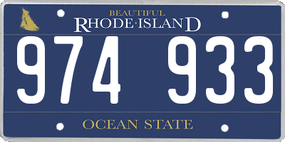 RI license plate 974933