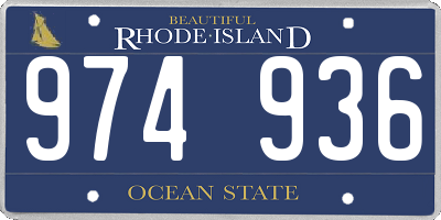 RI license plate 974936