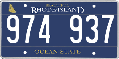 RI license plate 974937