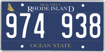 RI license plate 974938