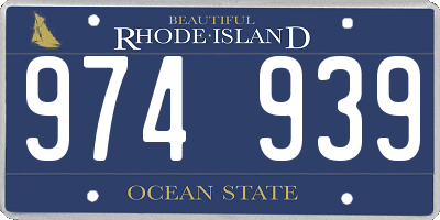 RI license plate 974939