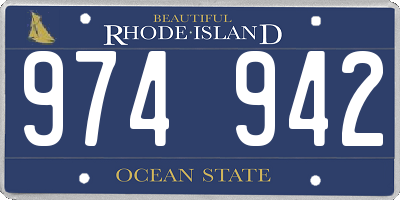 RI license plate 974942
