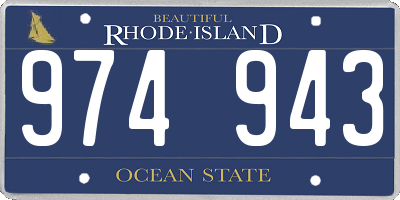 RI license plate 974943
