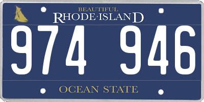 RI license plate 974946