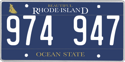 RI license plate 974947