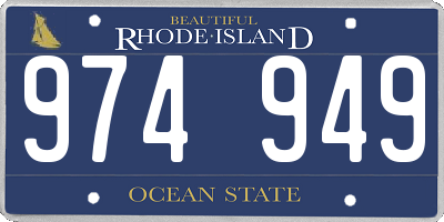 RI license plate 974949