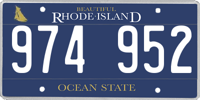 RI license plate 974952