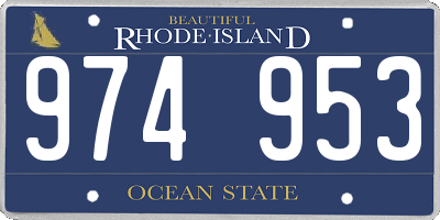 RI license plate 974953