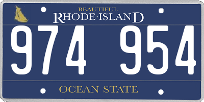 RI license plate 974954