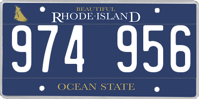 RI license plate 974956