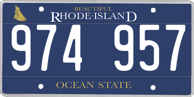 RI license plate 974957