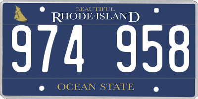 RI license plate 974958