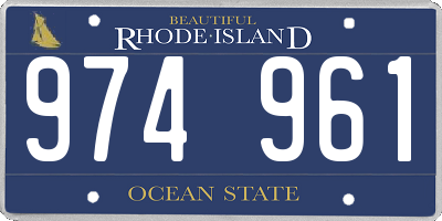 RI license plate 974961