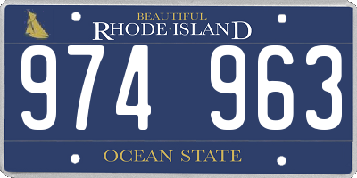 RI license plate 974963