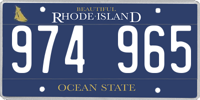 RI license plate 974965