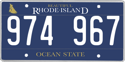 RI license plate 974967
