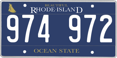 RI license plate 974972