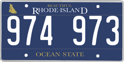 RI license plate 974973